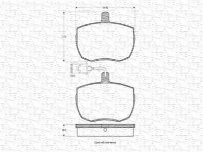 MAGNETI MARELLI 363702160231 -  Комплект тормозных колодок, дисковый тормоз